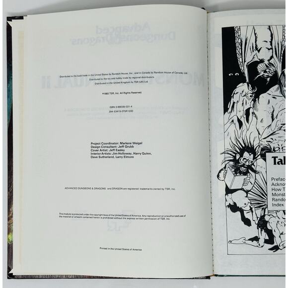 Advanced Dungeons & Dragons Monster Manual II 2 1983 Hardcover TSR #2016 AD&D - Picture 4 of 14